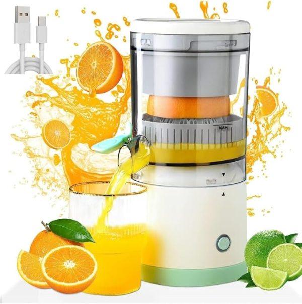 Portable Electric Citrus Juicer Hands-free Rechargeable Orange Lemon Grapefruit Juicer Easy To Clean Juicer Machine | Orange, Lemon Juicer And Squeezer | Juice Extractor | Juice Blender - AL-Mustafa-Zone