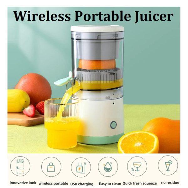 Portable Electric Citrus Juicer Hands-free Rechargeable Orange Lemon Grapefruit Juicer Easy To Clean Juicer Machine | Orange, Lemon Juicer And Squeezer | Juice Extractor | Juice Blender - AL-Mustafa-Zone