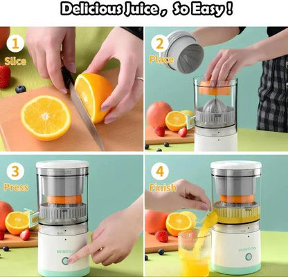 Portable Electric Citrus Juicer Hands-free Rechargeable Orange Lemon Grapefruit Juicer Easy To Clean Juicer Machine | Orange, Lemon Juicer And Squeezer | Juice Extractor | Juice Blender - AL-Mustafa-Zone