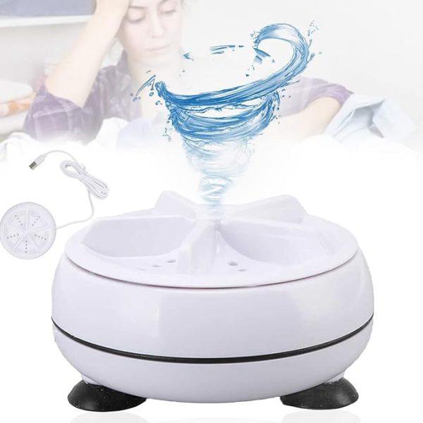 Portable Usb Travel Washer | Ultrasonic Rotating Turbine Washing Machine For Socks Underwear Dishes Clothes - AL-Mustafa-Zone