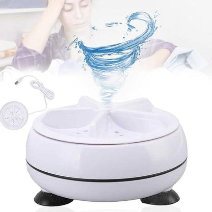 Portable Usb Travel Washer | Ultrasonic Rotating Turbine Washing Machine For Socks Underwear Dishes Clothes - AL-Mustafa-Zone