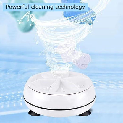 Portable Usb Travel Washer | Ultrasonic Rotating Turbine Washing Machine For Socks Underwear Dishes Clothes - AL-Mustafa-Zone